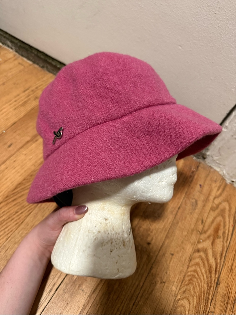 Betmar Pink Women's Woolens Bucket Hat vintage NWT